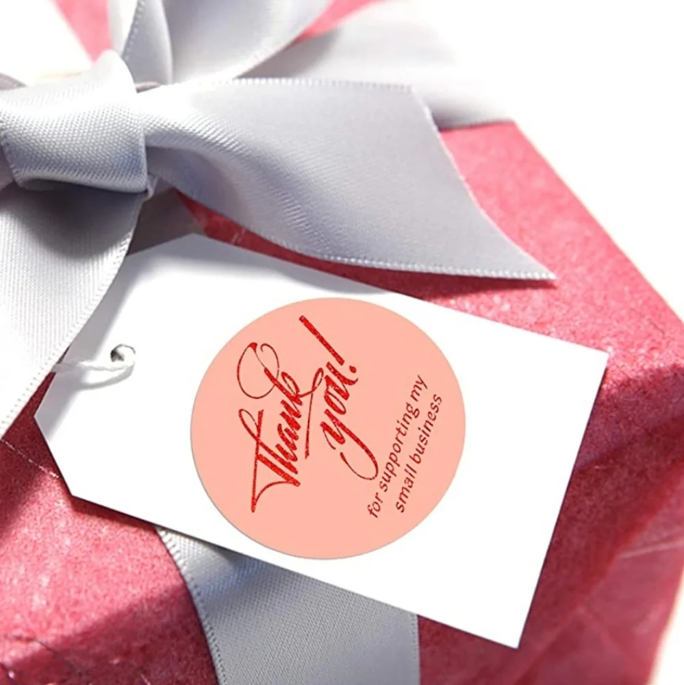 100  1.5inch Pink & Glitter Red Gold Stickers